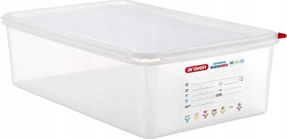 Attēls no Beholder Araven lufttæt L53xB32.5xH15cm 1/1GN 20.5ltr polypropylen låg klar,1 stk