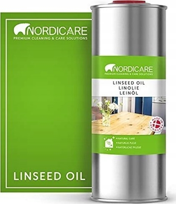Picture of Bel London Nordicare LINSEED OIL is a vegetable oil for treatment and maintenance of all solid wood. The oil leaves a 100% biological surface and underlines the original natural structure of the wood. Provides the surface with a beautiful, long-lasting a