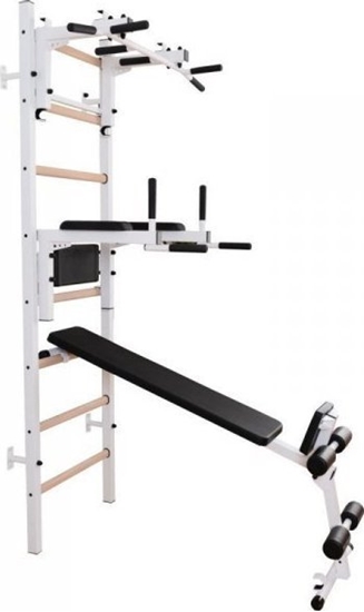 Picture of BenchK Drabinka gimnastyczna drewniano metalowa z drkiem i akcesoriami BenchK 233W