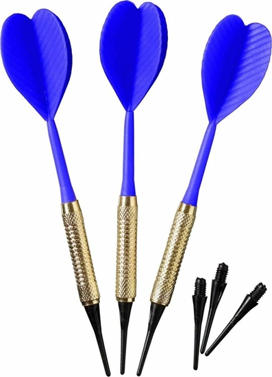 Picture of Best Sporting Plastikowe rzutki do darta 3 szt. Best Sporting niebieskie
