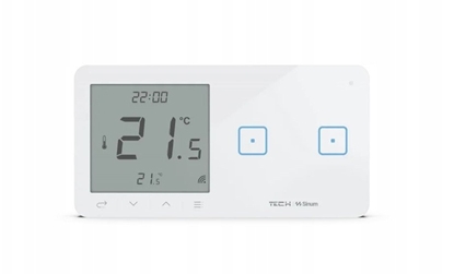 Picture of Bezprzewodowy wcznik wiata podw. z regulatorem pokojowym biay WSR-02L Tech Sterowniki