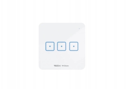 Attēls no Bezprzewodowy wcznik trójpolowy biay WS-03 Tech Sterowniki