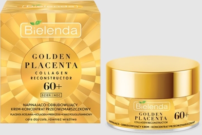 Attēls no Bielenda Golden Placenta 60+ Napinajco - Odbudowujcy Krem-koncentrat przeciwzmarszczkowy na dzie i noc 50ml