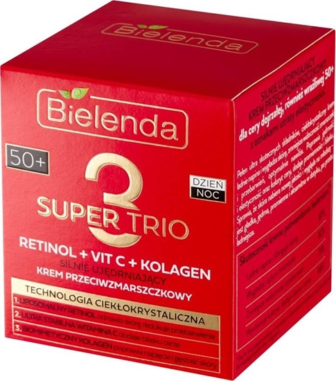Picture of Bielenda Super Trio 50+ Silnie ujdrniajcy krem przeciwzmarszczkowy na dzie i noc 50ml
