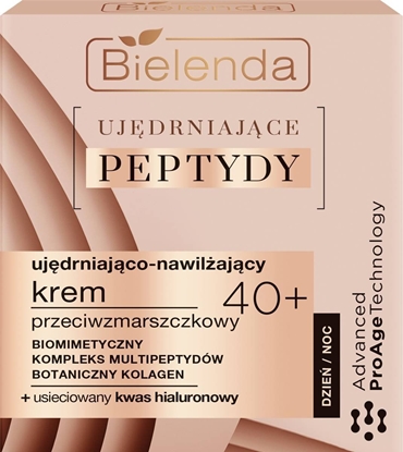 Изображение Bielenda Ujdrniajce Peptydy 40+ Nawilajco-Ujdrniajcy Krem przeciwzmarszczkowy na dzie i noc 50ml