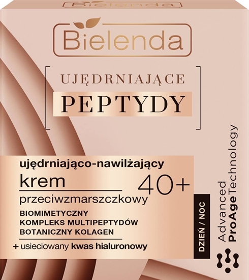 Изображение Bielenda Ujdrniajce Peptydy 40+ Nawilajco-Ujdrniajcy Krem przeciwzmarszczkowy na dzie i noc 50ml
