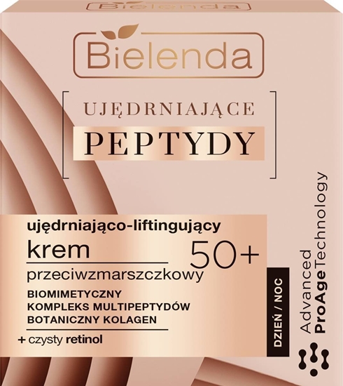 Изображение Bielenda Ujdrniajce Peptydy 50+ Ujdniajco-Liftingujcy  Krem przeciwzmarszczkowy na dzie i noc 50ml