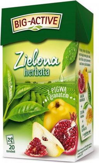 Picture of Big Active Herbata zielona  z pigw i granatem 20 torebek