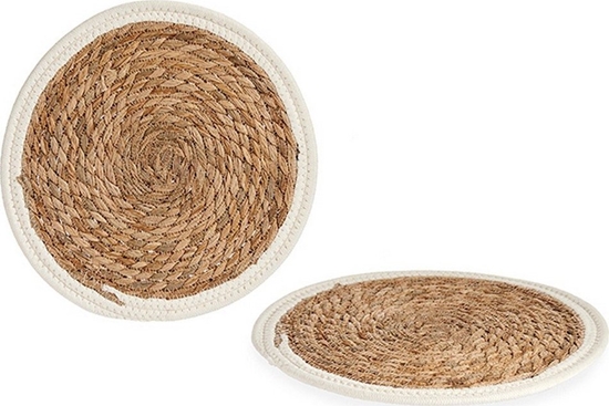 Picture of Bigbuy Home Podkadki na stó Brzowy Biay Naturalne Wókno ( 30 cm)