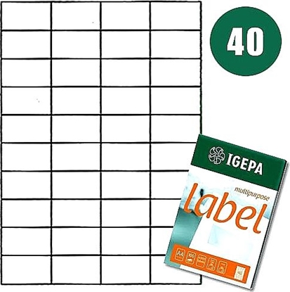 Picture of Biurfol ETYKIETY A4 IGEPA 52.5 X 29.7 MM BIAE (100)