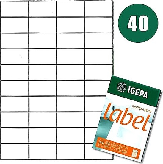 Picture of Biurfol ETYKIETY A4 IGEPA 52.5 X 29.7 MM BIAE (100)