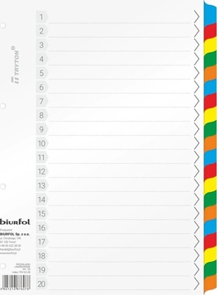 Attēls no Biurfol Przekadki kartonowe Biurfol A4 20 kart