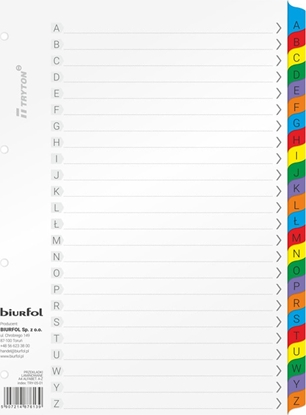 Attēls no Biurfol Przekadki kartonowe Biurfol A4 A-Z alfabetyczne