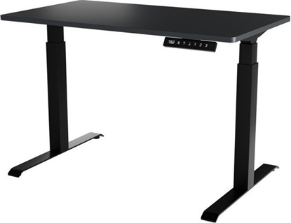 Picture of Biurko Cama Meble Biurko z elektryczn regulacj wysokoci MOON 121x67x72-120 czarny/antracyt