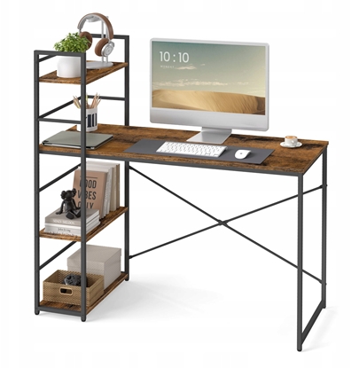 Picture of Biurko Komputerowe MAX 4.0 - rustykalne / nogi czarne