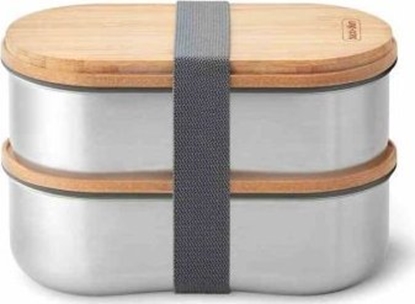 Attēls no Black & Blum Zestaw 2 lunch boxów stalowych, szary / Black+Blum