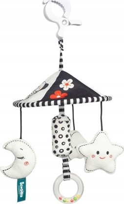 Attēls no Sensillo Black&White Karuzela do wózka Gwiazdka