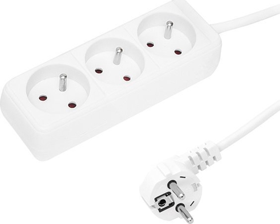 Picture of Blow 98-712# Przeduacz sieciowy pr-370p 3-gniazda z uziemieniem 3m biay 3x1,5mm