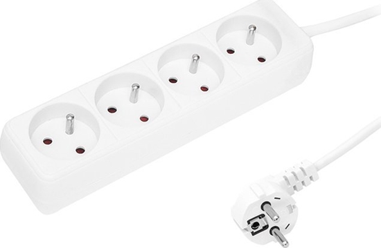 Picture of Blow 98-714# Przeduacz sieciowy pr-470p 4-gniazda z uziemieniem 1,5m biay 3x1,5mm