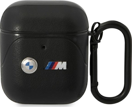 Изображение BMW BMW BMA222PVTK AirPods 1/2 cover czarny/black Leather Curved Line