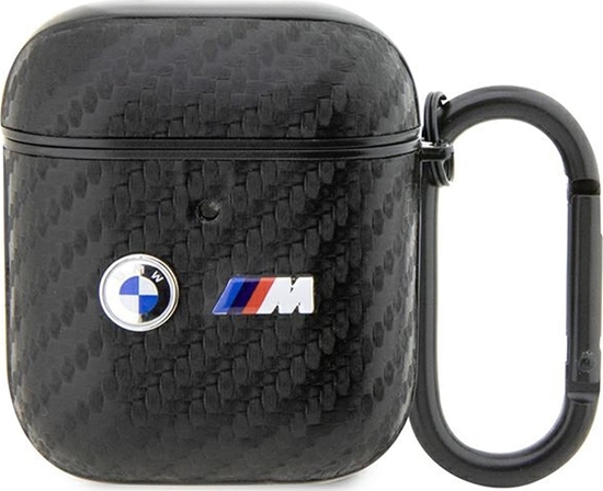 Изображение BMW BMW BMA2WMPUCA2 AirPods 1/2 cover czarny/black Carbon Double Metal Logo