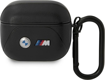 Изображение BMW BMW BMA322PVTK AirPods 3 gen cover czarny/black Leather Curved Line