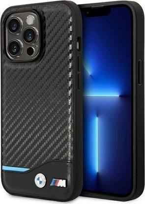 Attēls no BMW Etui BMW BMHCP14L22NBCK iPhone 14 Pro 6,1" czarny/black Leather Carbon