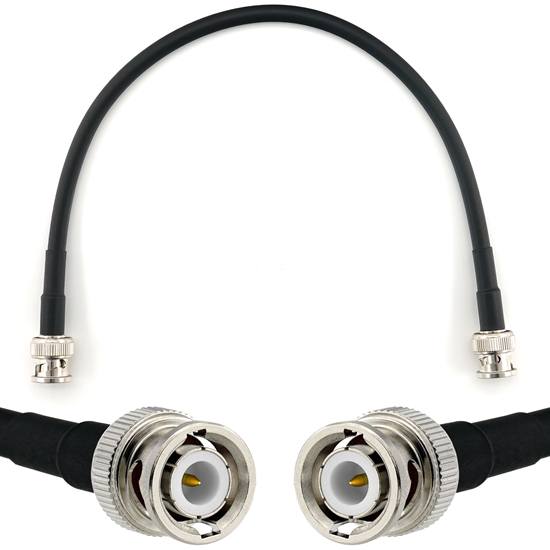 Picture of BNC Male to BNC Male 30cm Coaxial Cable — HF240 (LMR240 equivalent)
