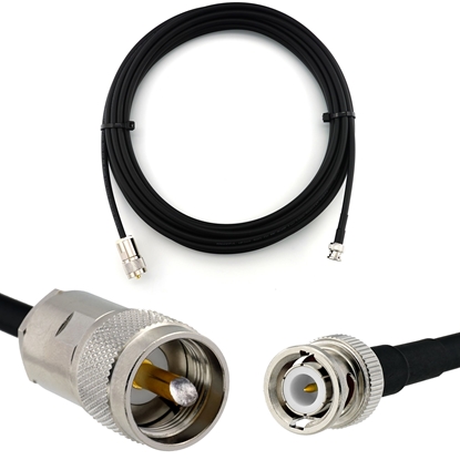 Picture of BNC Male to PL259 7m UHF Coaxial Cable — HF240 (LMR240 equivalent)