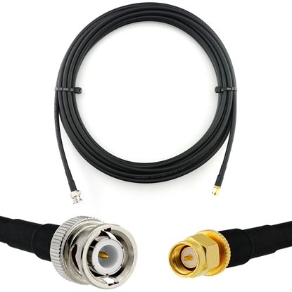 Picture of BNC Male to SMA Male 12m Coaxial Cable — HF240 (LMR240 equivalent)