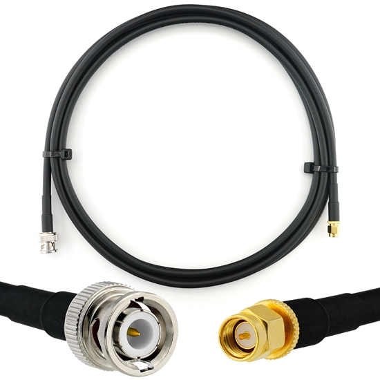 Picture of BNC Male to SMA Male 2m Coaxial Cable — HF240 (LMR240 equivalent)
