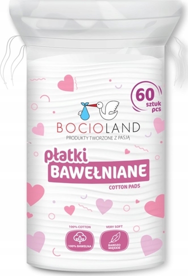Изображение Bocioland 1585 PATKI KOSMETYCZNE BAWENIANE 60SZT BL158