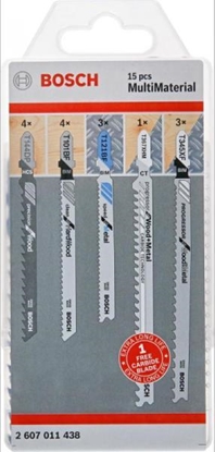 Picture of Bosch 2 607 011 438 jigsaw/scroll saw/reciprocating saw blade Jigsaw blade Carbide 15 pc(s)