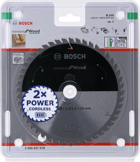 Picture of Bosch Bosch circular saw blade Standard for Wood, 160mm, 48Z (bore 20mm, for cordless saws)