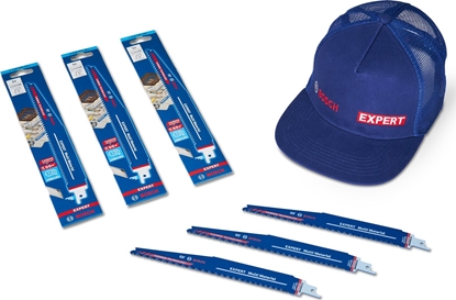 Изображение Bosch Bosch Expert sabre saw blade 'Multi Material' S 1156 XHM + free EXPERT cap (3 pieces, length 225mm)