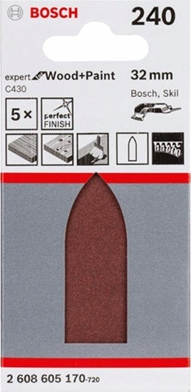 Изображение Bosch Bosch SLIBEBLAD DELTA EW 32MM K240 5 STK