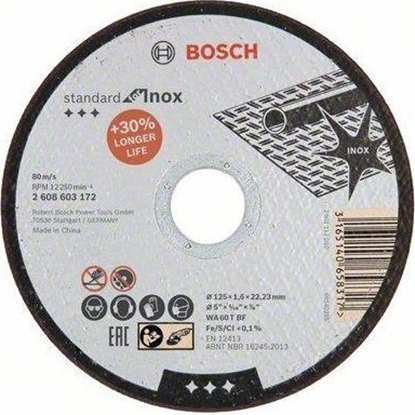 Изображение Bosch BOSCH TARCZA MET.125mm x 1,6mm x 22mm STANDARD FOR INOX