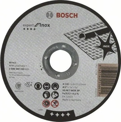 Изображение Bosch BOSCH TARCZA METAL 125mm x 1,6mm x 22mm EXPERT FOR INOX