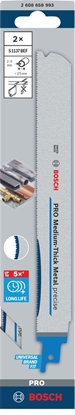 Изображение BOSCH BRZESZCZOT DO PIY SZABLASTEJ PRO MEDIUM-THICK METAL PRECISE S1137BEF 1,1 x 25 x 225mm /2szt.