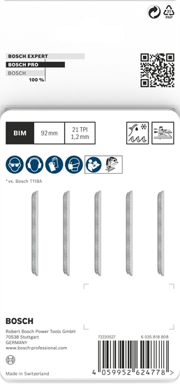 Picture of BOSCH BRZESZCZOT T PRO METAL MEDIUM T121AFC 92 mm /5szt.