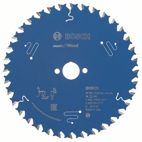 Picture of Griešanas disks Bosch Expert for Wood 2608644017; 160x20 mm; Z36