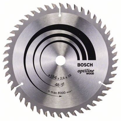 Attēls no Bosch Tarcza pilarska Optiline Wood 184 x 16mm 48z (2608641181)