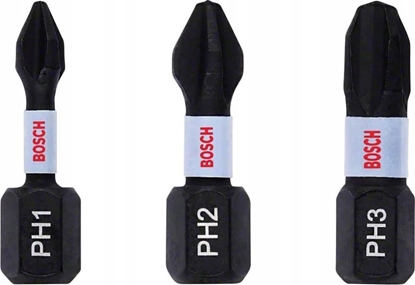 Изображение Bosch ZESTAW BITOW IMPACT CONTROL 3 SZT. 25MM / PH1, PH2, PH3 / BOSCH