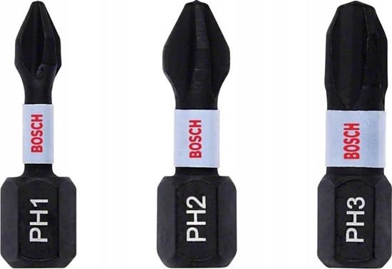 Изображение Bosch ZESTAW BITOW IMPACT CONTROL 3 SZT. 25MM / PH1, PH2, PH3 / BOSCH