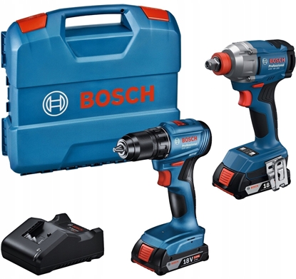 Изображение BOSCH ZESTAW COMBO 18V (GDX 18V-285 + GSR 185-LI) 2x2,0Ah L-CASE