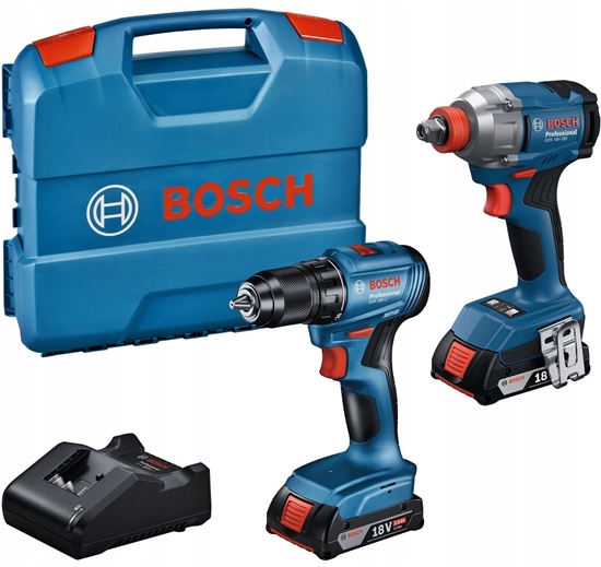 Изображение BOSCH ZESTAW COMBO 18V (GDX 18V-285 + GSR 185-LI) 2x2,0Ah L-CASE