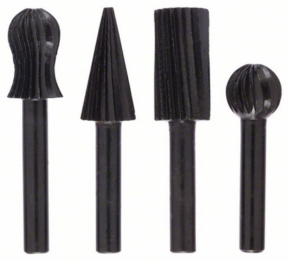 Изображение Bosch Zestaw frezów do frezowania z rki 4-czciowy (1609200314)