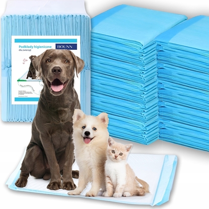 Изображение Bounn PodkÅad higieniczny dla zwierzÄt 60x60 cm chÅonnoÅÄ do 500 ml | 100 sztuk