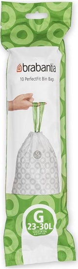Изображение Brabantia Worki na mieci PerfectFit rozmiar G 23-30L 10szt 138386