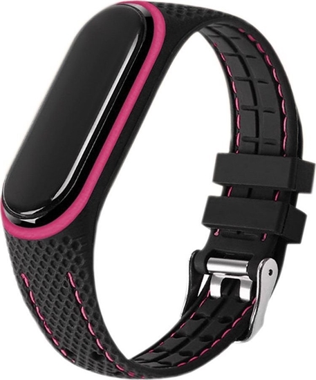 Picture of Braders Pasek Lifestyle Braders do Xiaomi Mi Band 5 / 6 czarno-róowy